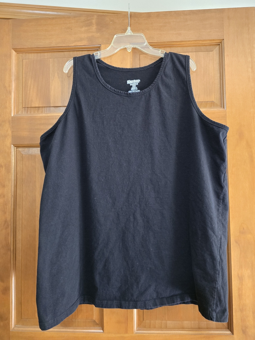 King Size Men's Black Crewneck Tank Top